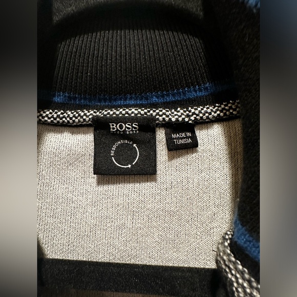 Boss Athleisure Ziston Half Zip Knitted Sweater in Black , size M - Picture 11 of 14